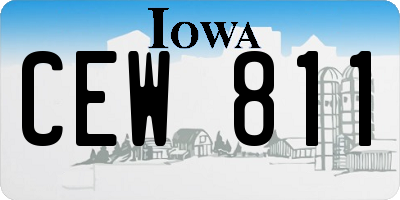 IA license plate CEW811