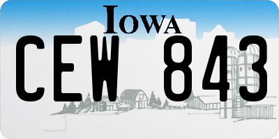 IA license plate CEW843