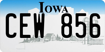 IA license plate CEW856