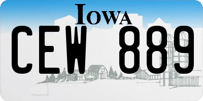 IA license plate CEW889