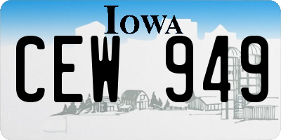 IA license plate CEW949