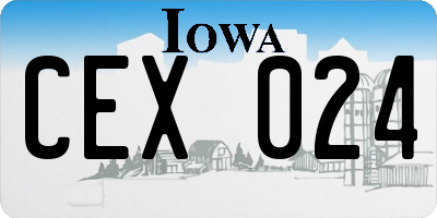 IA license plate CEX024