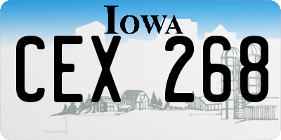 IA license plate CEX268