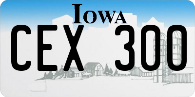 IA license plate CEX300