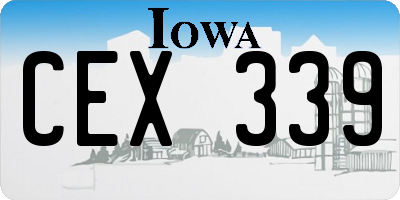 IA license plate CEX339