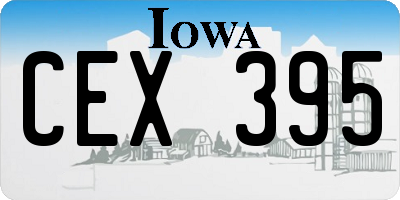 IA license plate CEX395