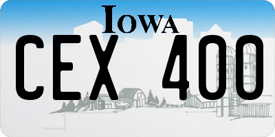 IA license plate CEX400