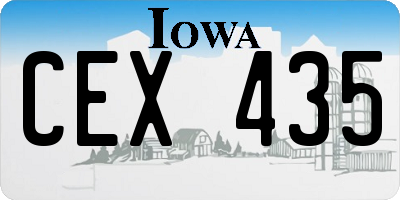 IA license plate CEX435