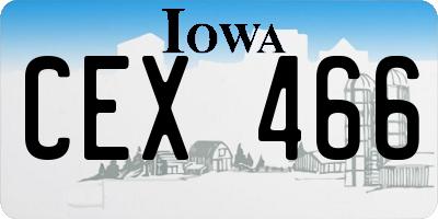 IA license plate CEX466