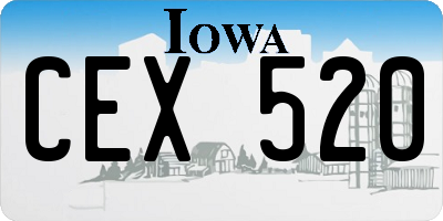 IA license plate CEX520