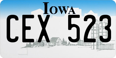 IA license plate CEX523
