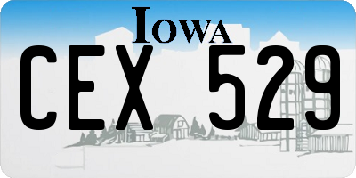IA license plate CEX529