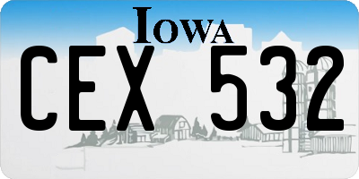 IA license plate CEX532