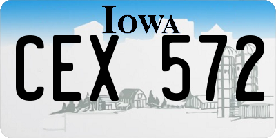 IA license plate CEX572