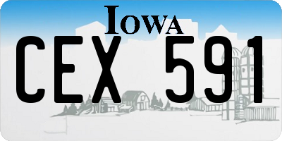 IA license plate CEX591