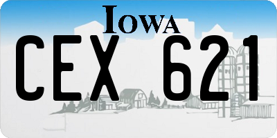 IA license plate CEX621