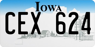 IA license plate CEX624