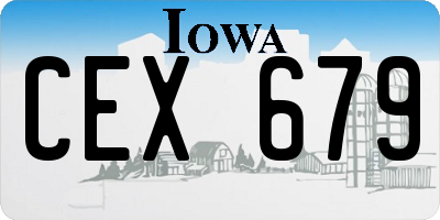 IA license plate CEX679