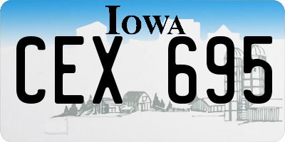 IA license plate CEX695