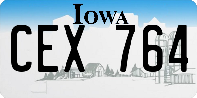 IA license plate CEX764
