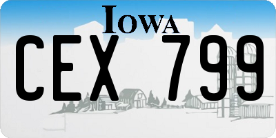 IA license plate CEX799