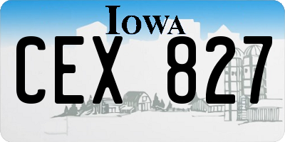 IA license plate CEX827