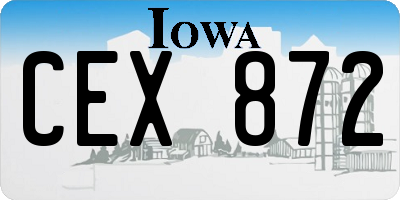 IA license plate CEX872