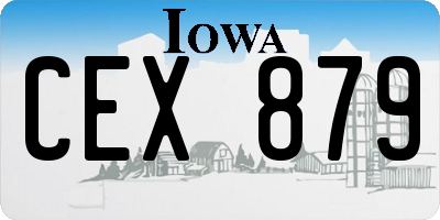 IA license plate CEX879