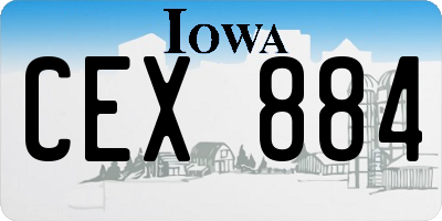 IA license plate CEX884