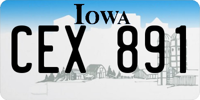 IA license plate CEX891