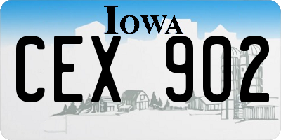 IA license plate CEX902