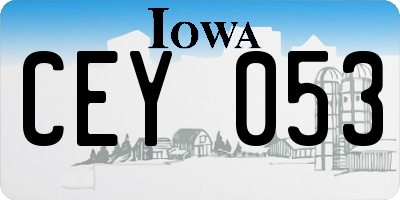 IA license plate CEY053