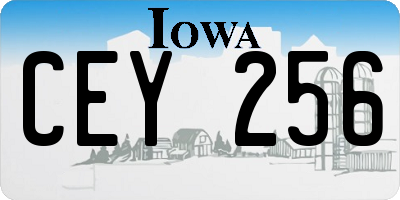 IA license plate CEY256