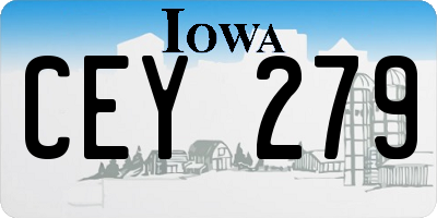IA license plate CEY279