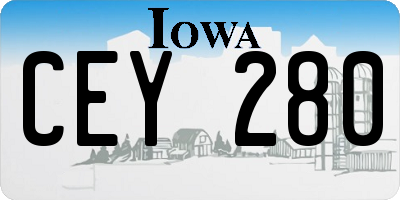 IA license plate CEY280