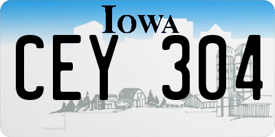 IA license plate CEY304