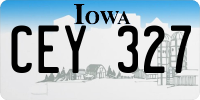 IA license plate CEY327