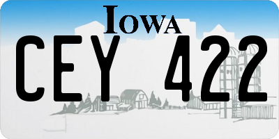 IA license plate CEY422