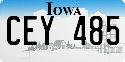 IA license plate CEY485