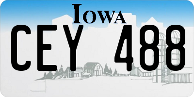 IA license plate CEY488