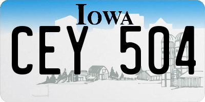 IA license plate CEY504
