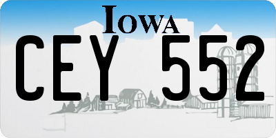IA license plate CEY552