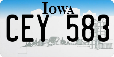 IA license plate CEY583