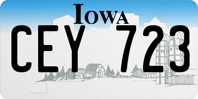 IA license plate CEY723