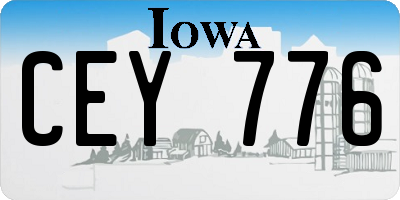 IA license plate CEY776