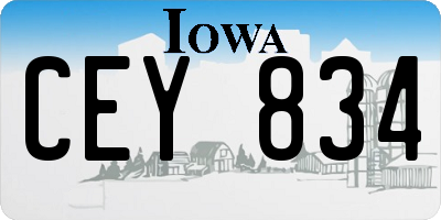 IA license plate CEY834