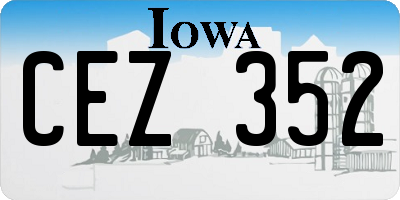 IA license plate CEZ352