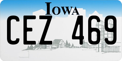 IA license plate CEZ469