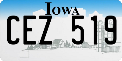 IA license plate CEZ519