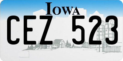 IA license plate CEZ523